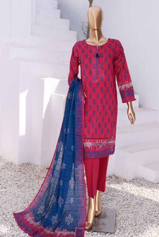 3 Piece Stitched - Printed Lawn Stitched Suit - PSL-417