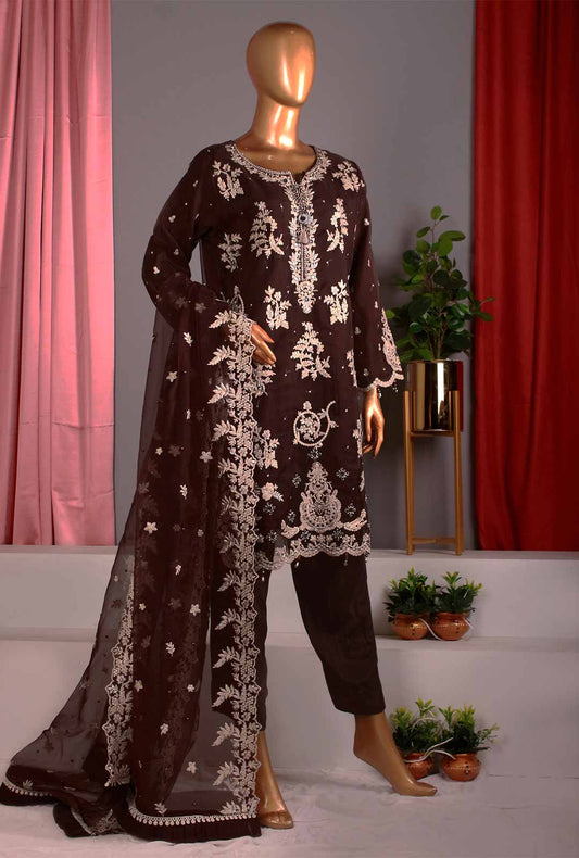 2 Piece Stitched Lawn Embroidered Suit